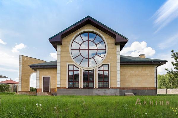 11. Проект одноэтажного дома в классическом стиле с многоскатной кровлей, SOV-12, площадью - 422 кв c мансардой, терассой, эркером, вторым светом